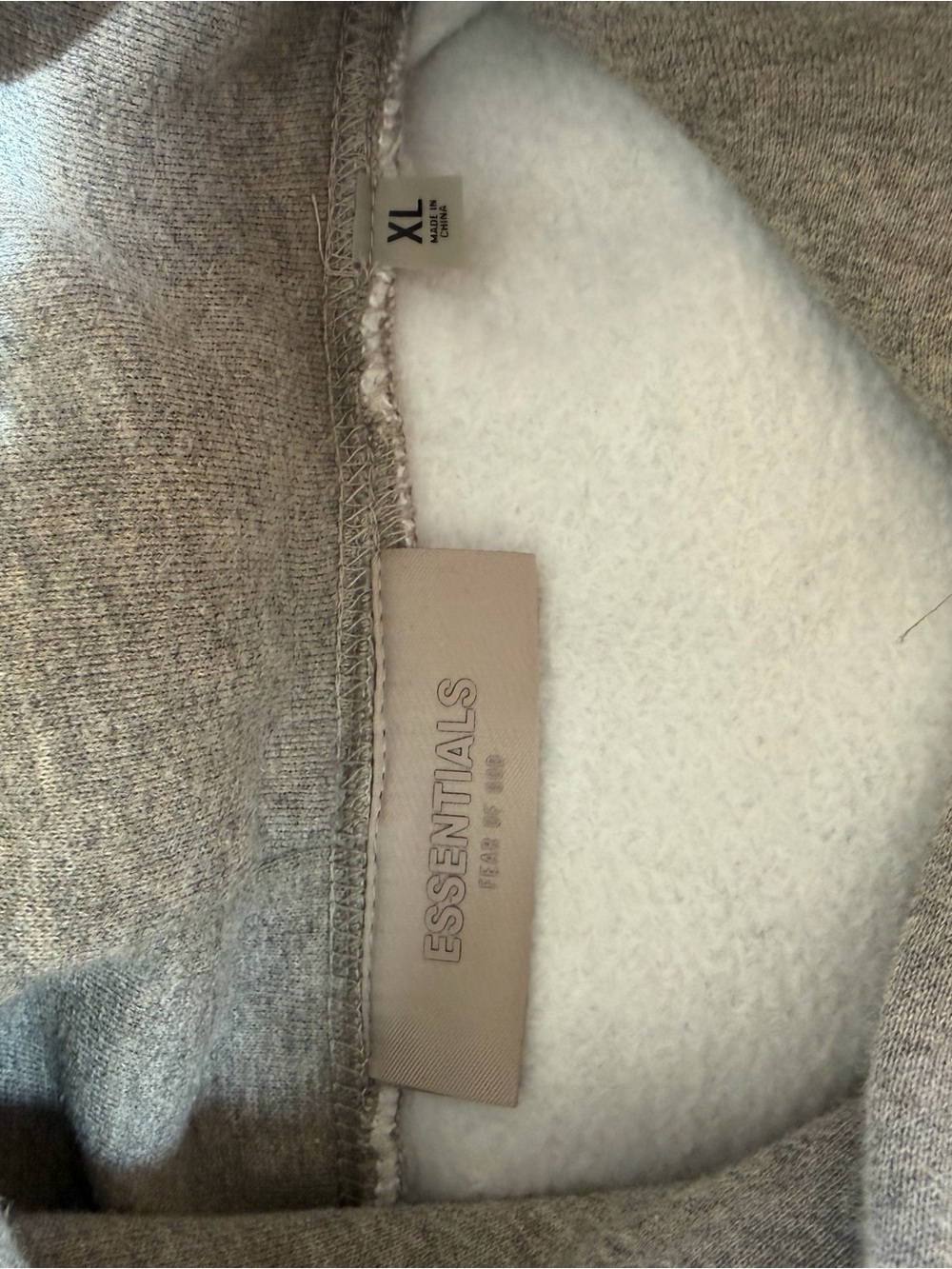 ESSENTIALS dark Oatmeal Hoodie - Picture 7 of 8